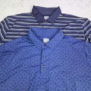 Callaway Opti Dry Swing Tec Performance Polo Lot (2) Men's XL Blue Logo